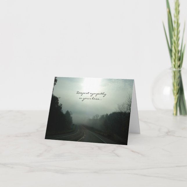 Tarjeta de simpatía de Foggy Road (Anverso)