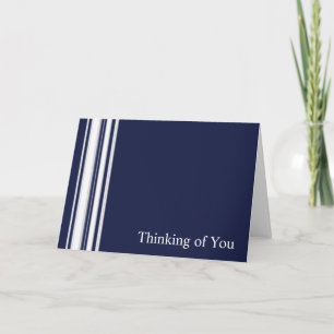 Tarjeta de simpatía de franjas azules