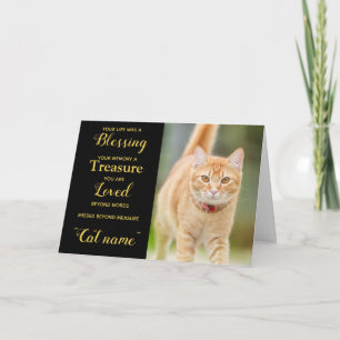 Tarjeta de simpatía de gato con foto personalizada