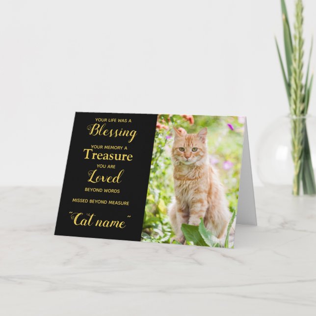 Tarjeta de simpatía de gato personalizada con foto (Anverso)