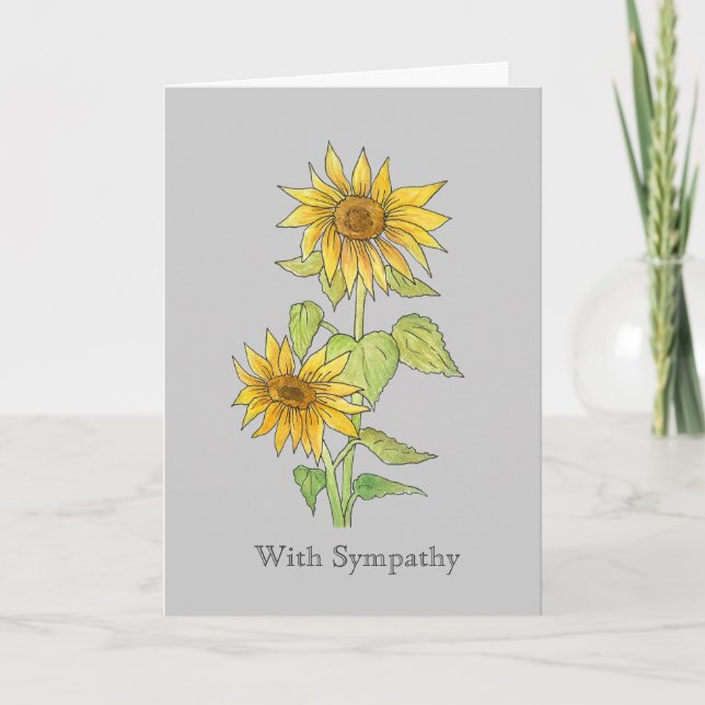Tarjeta de simpatía de girasol (Anverso)