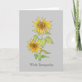 Tarjeta de simpatía de girasol