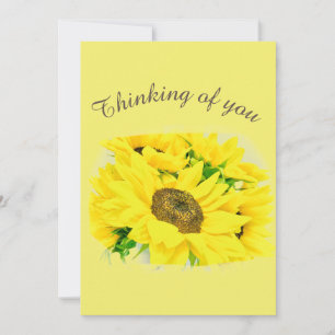 Tarjeta de simpatía de girasol