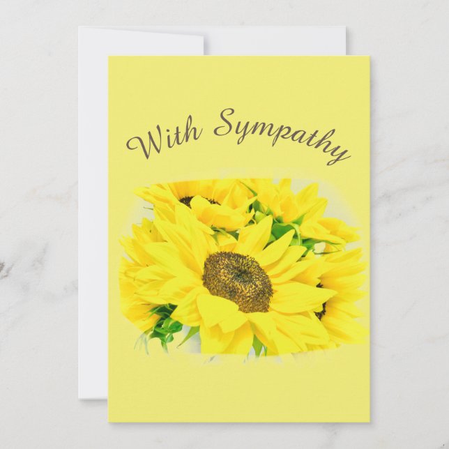 Tarjeta de simpatía de girasol (Anverso)