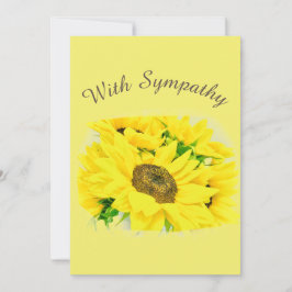 Tarjeta de simpatía de girasol