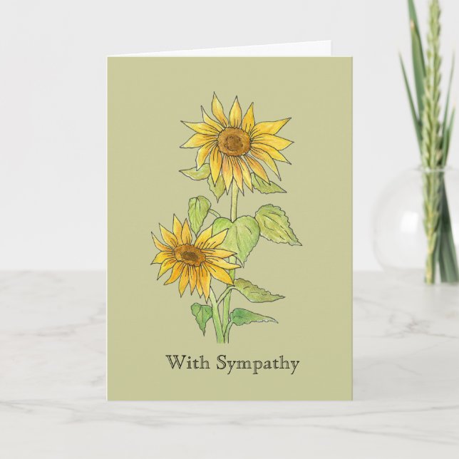 Tarjeta de simpatía de girasol (Anverso)