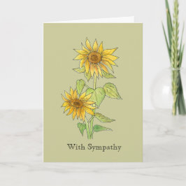 Tarjeta de simpatía de girasol