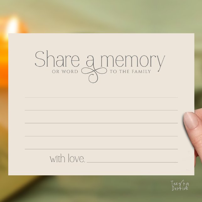 Tarjeta de simpatía de hada para compartir un recu (Funeral Service Share a memory Fairy love Sympathy Card or word to the family in Cream Grey)