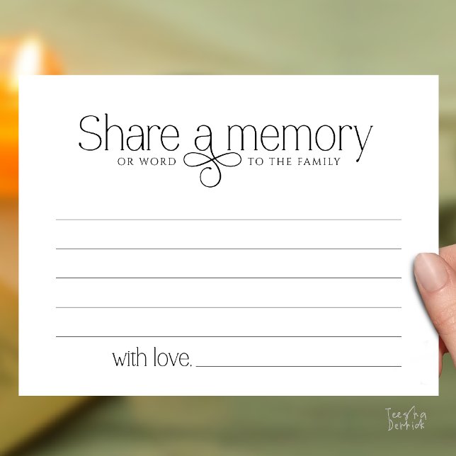 Tarjeta de simpatía de hada para compartir un recu (Funeral Service Share a memory Fairy love Sympathy Card or word to the family in Black and White)