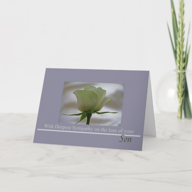tarjeta de simpatía de hijo con Rosas (Anverso)