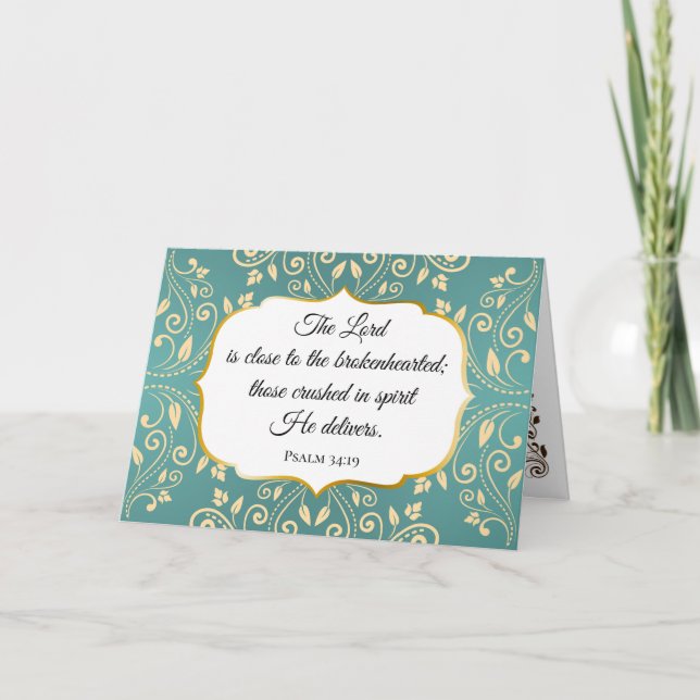 Tarjeta de simpatía de la Biblia Verse Flouriences (Anverso)