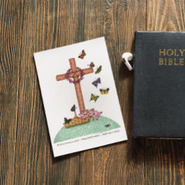 Tarjeta de simpatía de la cruz de mariposa