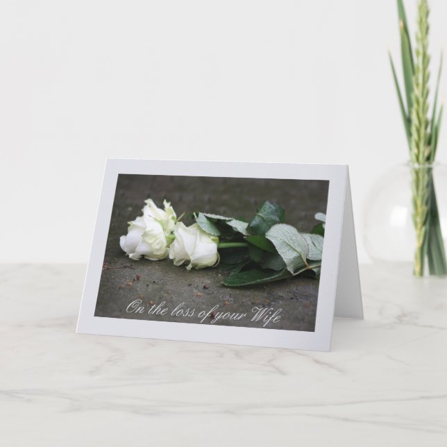 tarjeta de simpatía de la esposa con Rosas (Anverso)