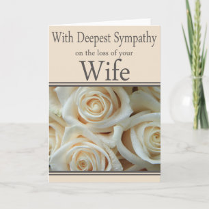 tarjeta de simpatía de la esposa con Rosas