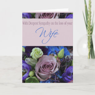 tarjeta de simpatía de la esposa con Rosas