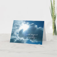 Tarjeta de simpatía de la luz celestial