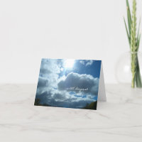 Tarjeta de simpatía de la luz celestial