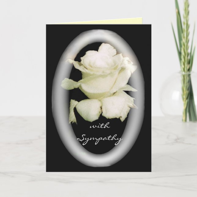 Tarjeta de simpatía de la rosa blanca (Anverso)