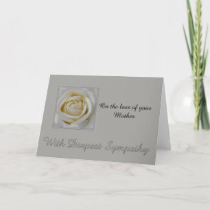 Tarjeta de simpatía de la Rosa de pérdida de la ma