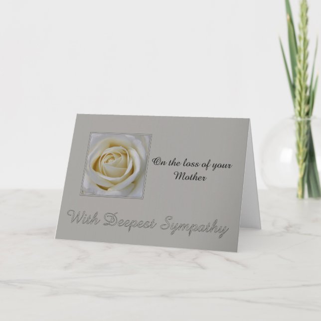 Tarjeta de simpatía de la Rosa de pérdida de la ma (Anverso)
