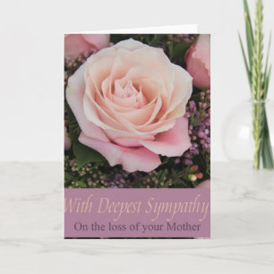 Tarjeta de simpatía de la Rosa de pérdida de la ma