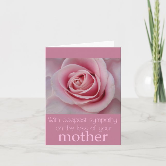 Tarjeta de simpatía de la Rosa de pérdida de la ma (Anverso)