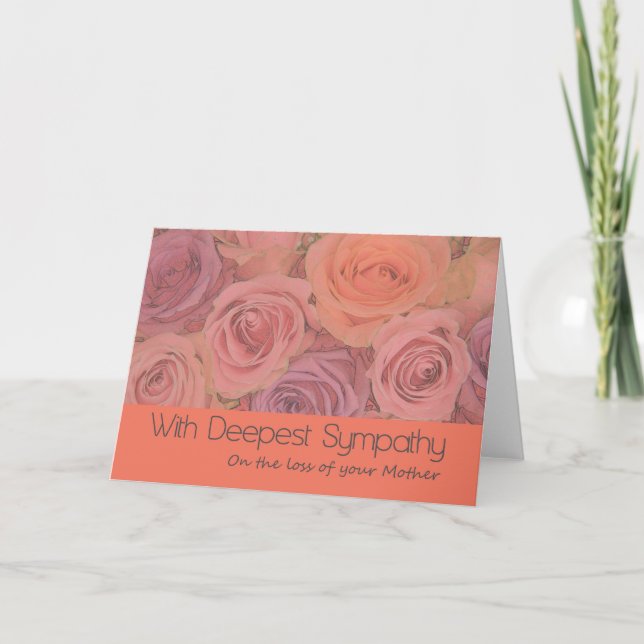 Tarjeta de simpatía de la Rosa de pérdida de la ma (Anverso)