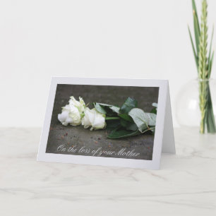 Tarjeta de simpatía de la Rosa de pérdida de la ma