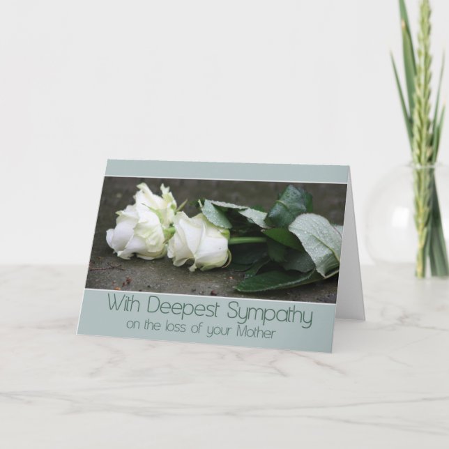Tarjeta de simpatía de la Rosa de pérdida de la ma (Anverso)