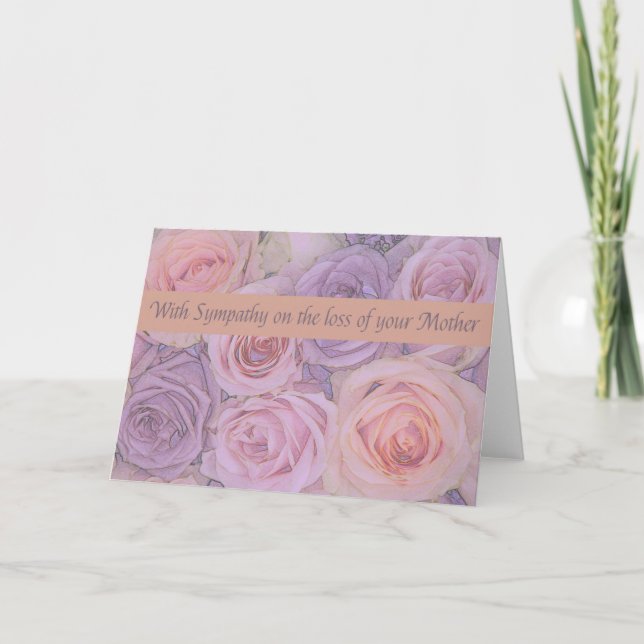 Tarjeta de simpatía de la Rosa de pérdida de la ma (Anverso)