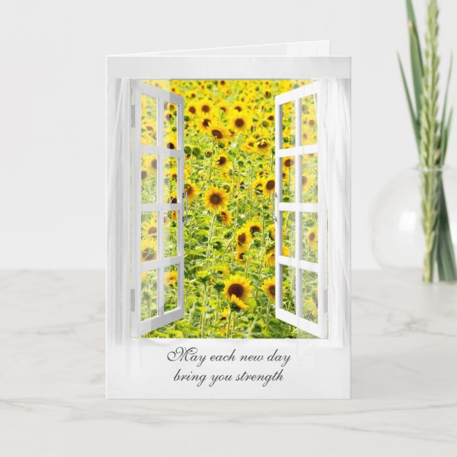 Tarjeta de simpatía de la ventana de los girasoles (Anverso)