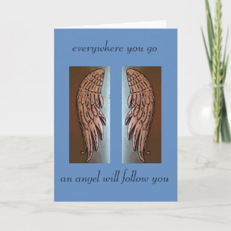 Tarjeta de simpatía de las alas del ángel