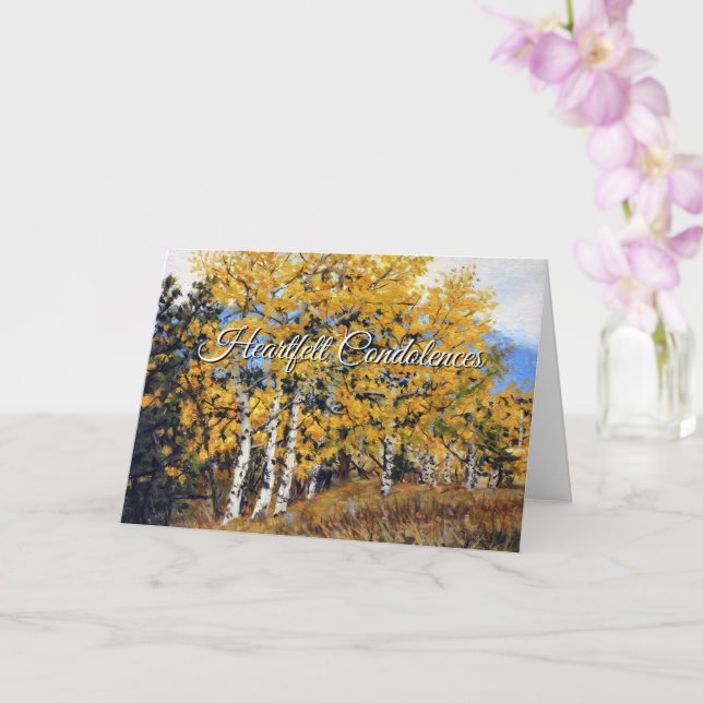 Tarjeta de simpatía de las condolencias más sentid (Orquídea)