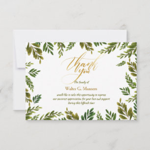 Tarjeta De Simpatía De Las Gracias Botánicas