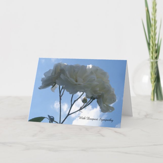 Tarjeta de simpatía de las rosas blancas (Anverso)