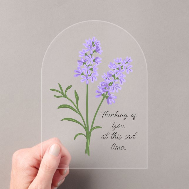 Tarjeta de simpatía de Lavender de personalizable (Insitu (portátil))
