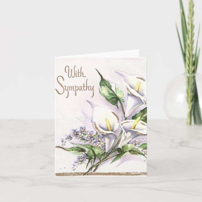 Tarjeta de simpatía de Lilies Vintage (Anverso)