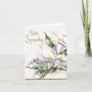 Tarjeta de simpatía de Lilies Vintage