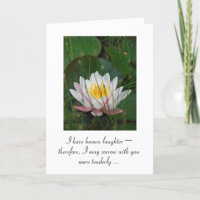 Tarjeta de simpatía de Lily del Agua