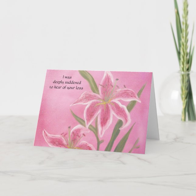 Tarjeta de simpatía de Lily Rosa (Anverso)