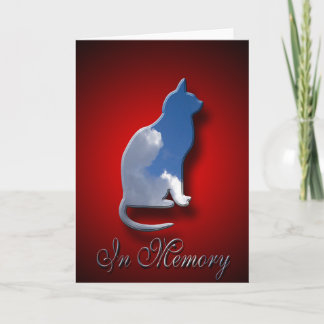 Tarjeta de simpatía de línea | En memoria del gato