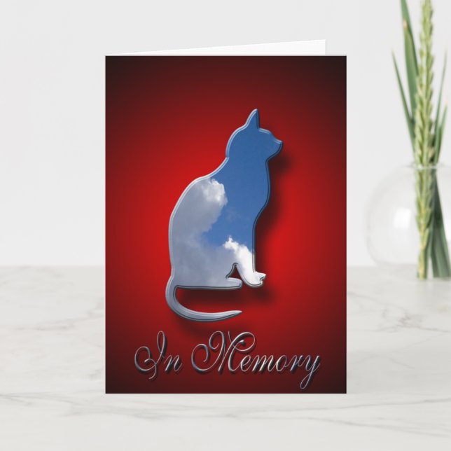 Tarjeta de simpatía de línea | En memoria del gato (Anverso)