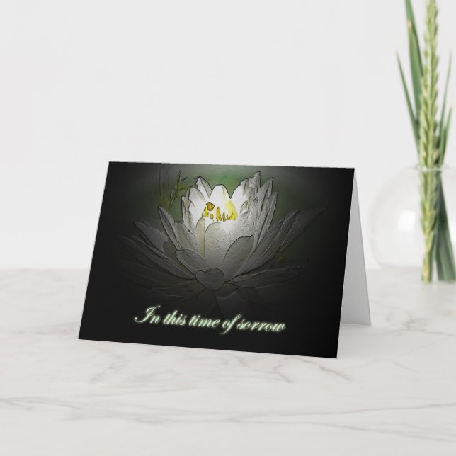 Tarjeta de simpatía de lirio de agua blanca (Anverso)