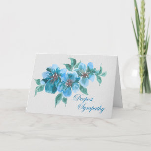 Tarjeta de simpatía de los anemones azules - acuar