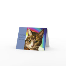 Tarjeta de simpatía de Mascota de gato de Tabby