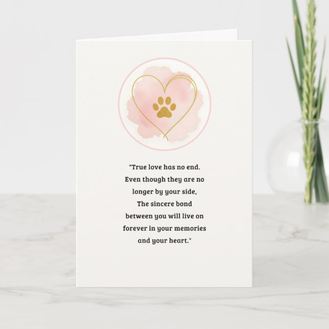 Tarjeta de simpatía de mascota Serie Love Paw (Anverso)
