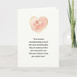 Tarjeta de simpatía de mascota Serie Love Paw