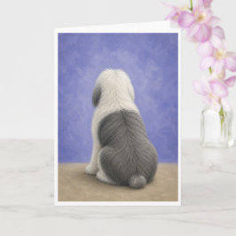 Tarjeta de simpatía de Old English Sheepdog