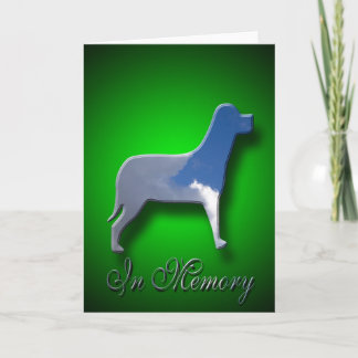 Tarjeta de simpatía de perro en memoria