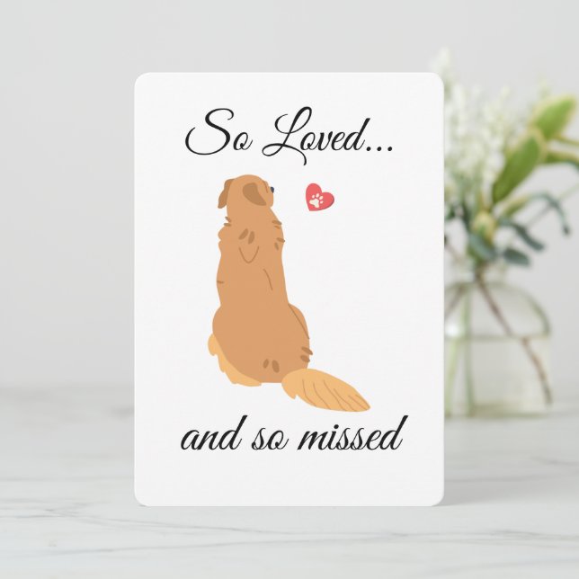 Tarjeta de simpatía de perro imprimible - descarga (Anverso de pie)